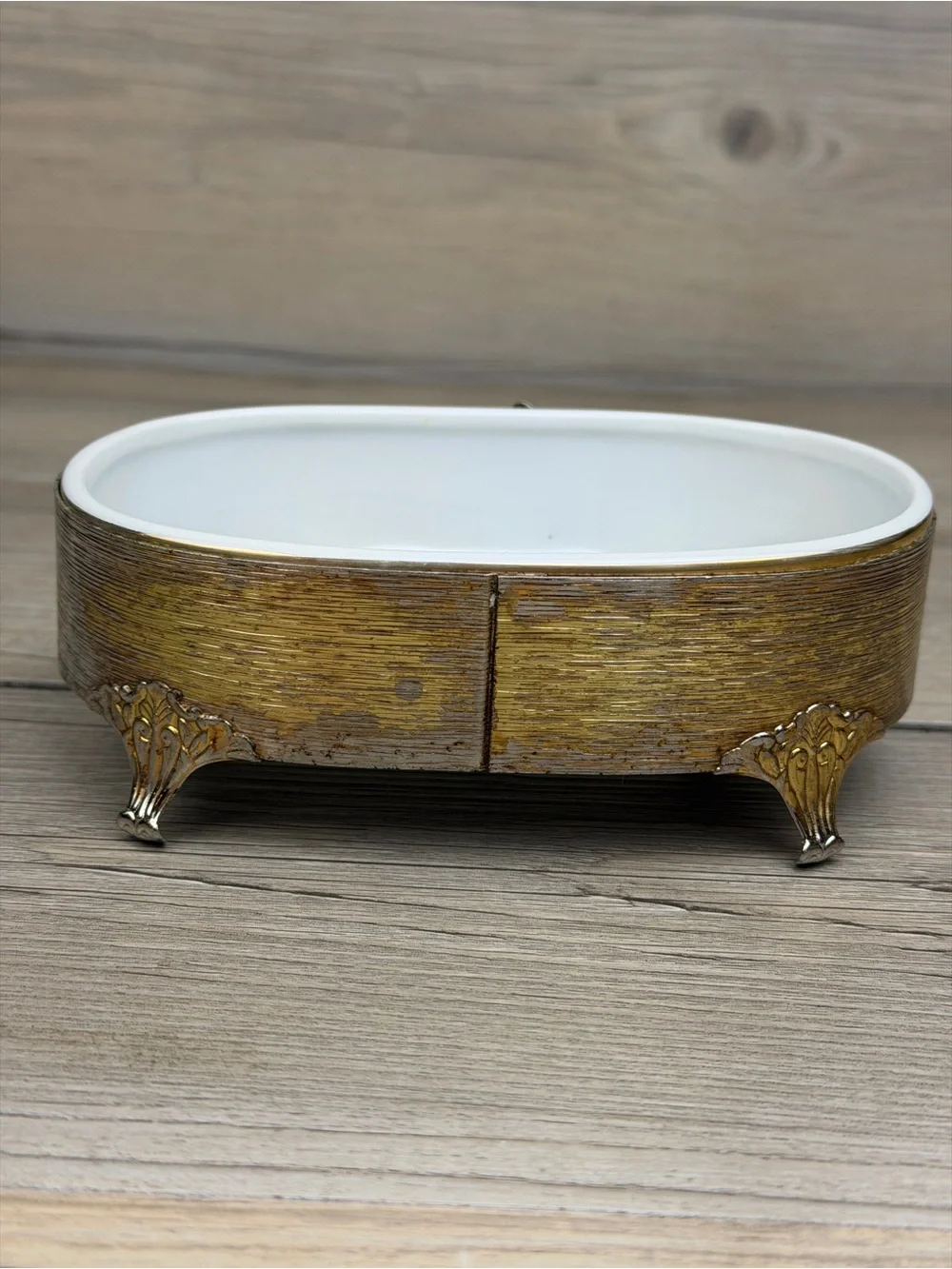 Vintage MCM Stylebuilt 24K Gold Plated Butterfly Soap Dish